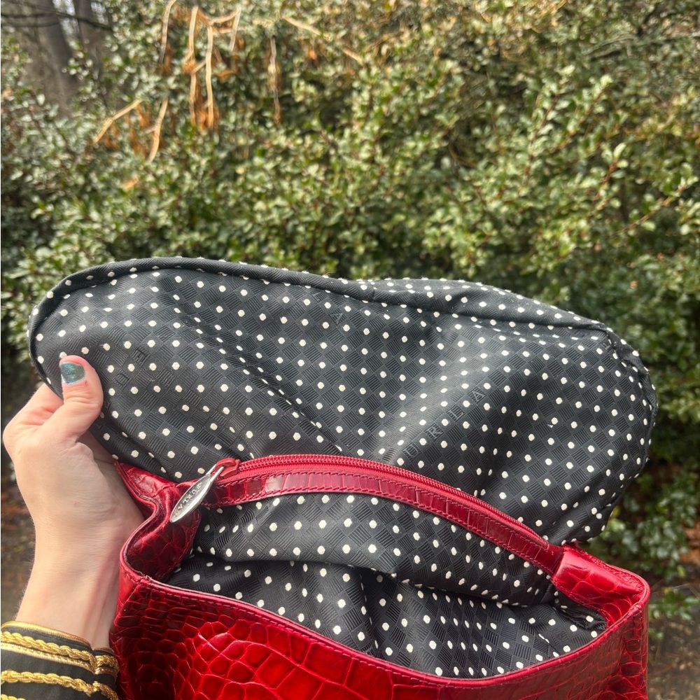 Furla Croc Embossed Shoulder Bag - Picture 8 of 17